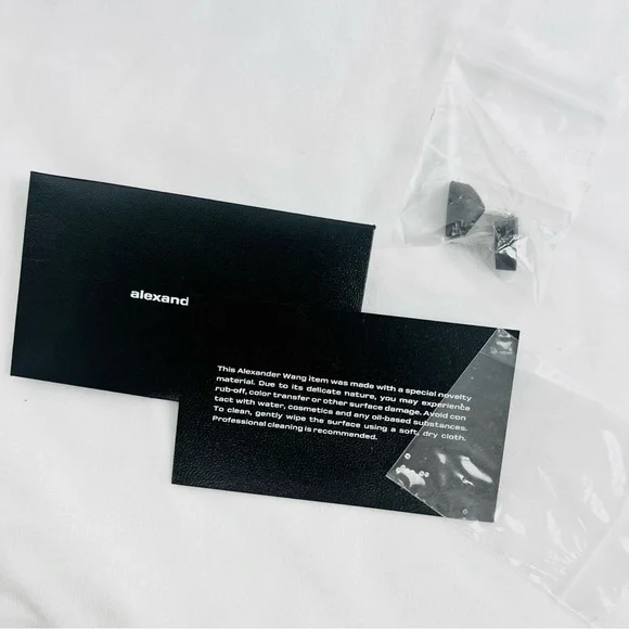 Alexander Wang Delphine Black Satin Crystal Logo Stiletto Pumps Heels 4” 39.5 - Picture 3 of 16